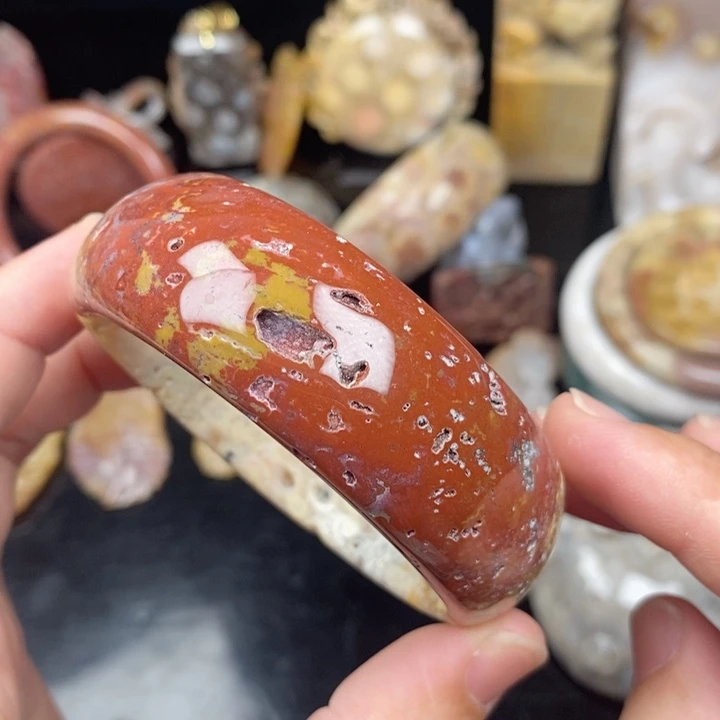 未镶嵌手镯硅化玉59.4