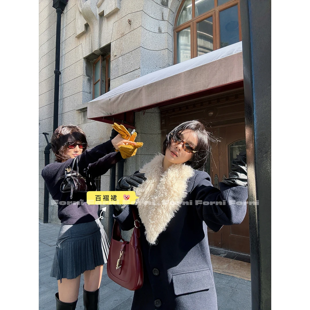 11月15日10:00 FORNI u学姐 u系精纺羊毛针织百褶短裙