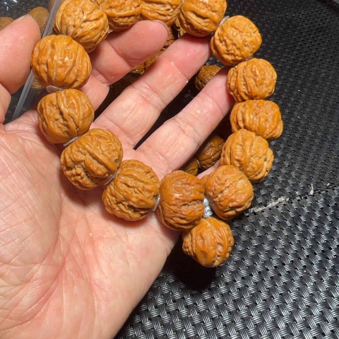 吊坠文玩核桃荔枝纹飞碟磨盘22