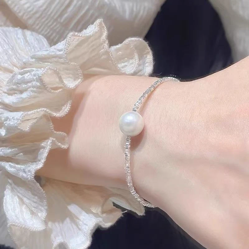 合金仿珍珠手链 碎银子珠珠手链女2024新款爆款小众轻奢学生简约