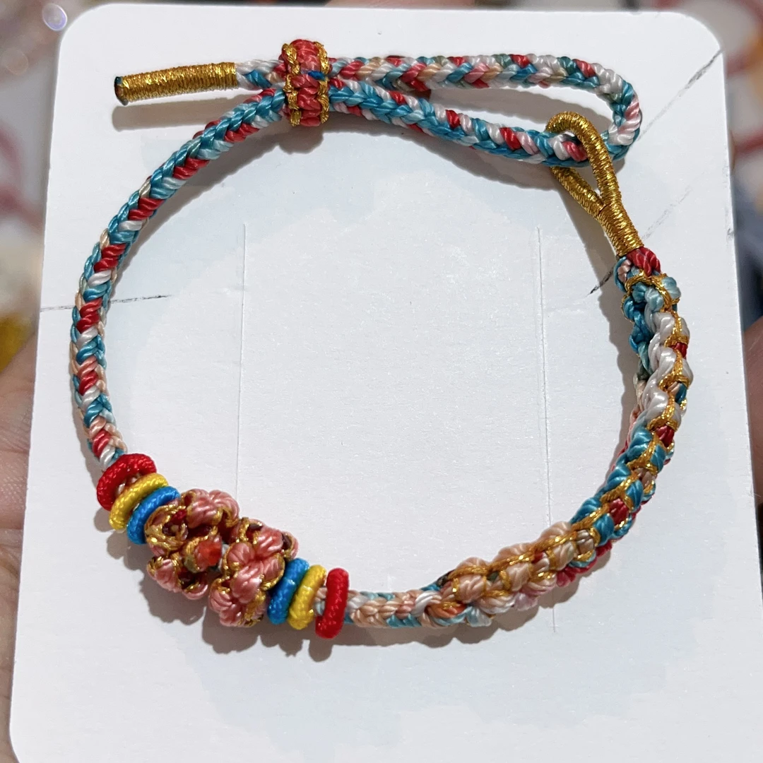 D762万里江山彩色金刚结手绳边夹