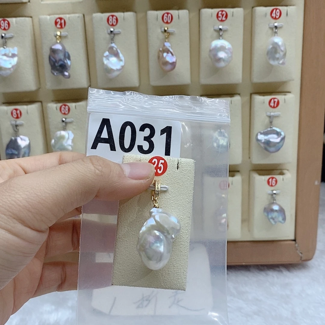 颈饰银S925镶嵌淡水珍珠