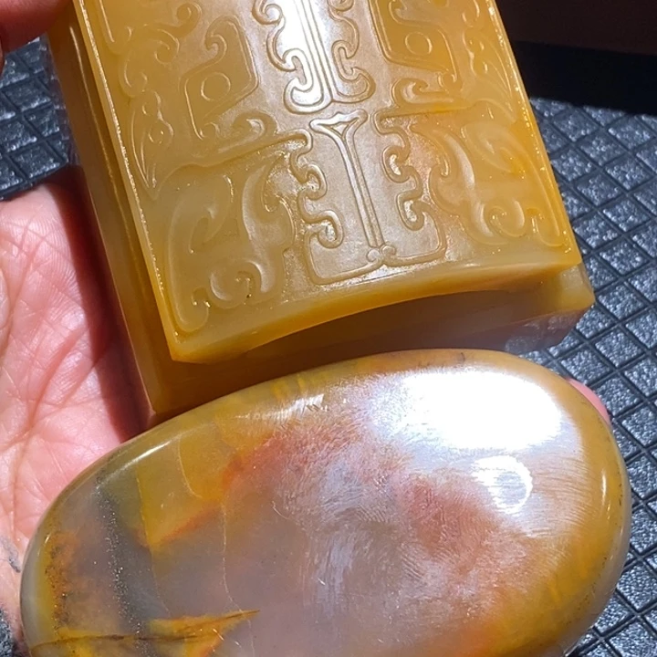 石英质玉（黄龙玉）未镶嵌挂件