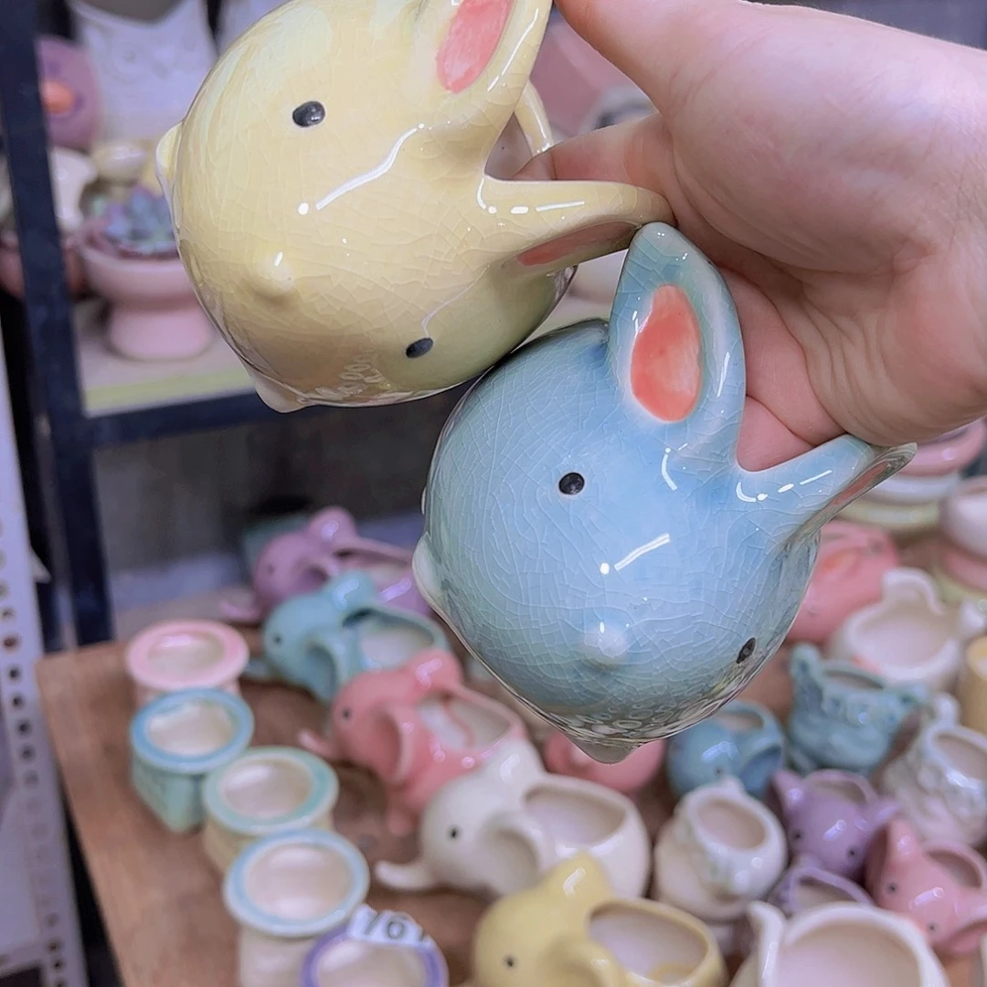 陶瓷花盆当场满12包邮