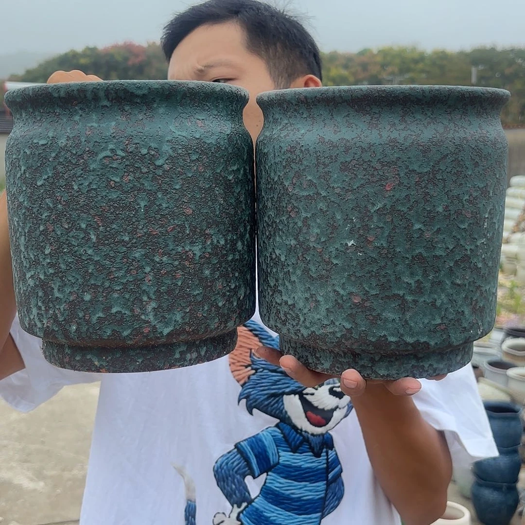 复古绿直筒两个福利口径18高度20