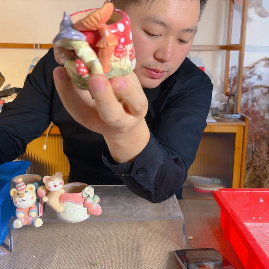 老梧家的手工多肉花盆