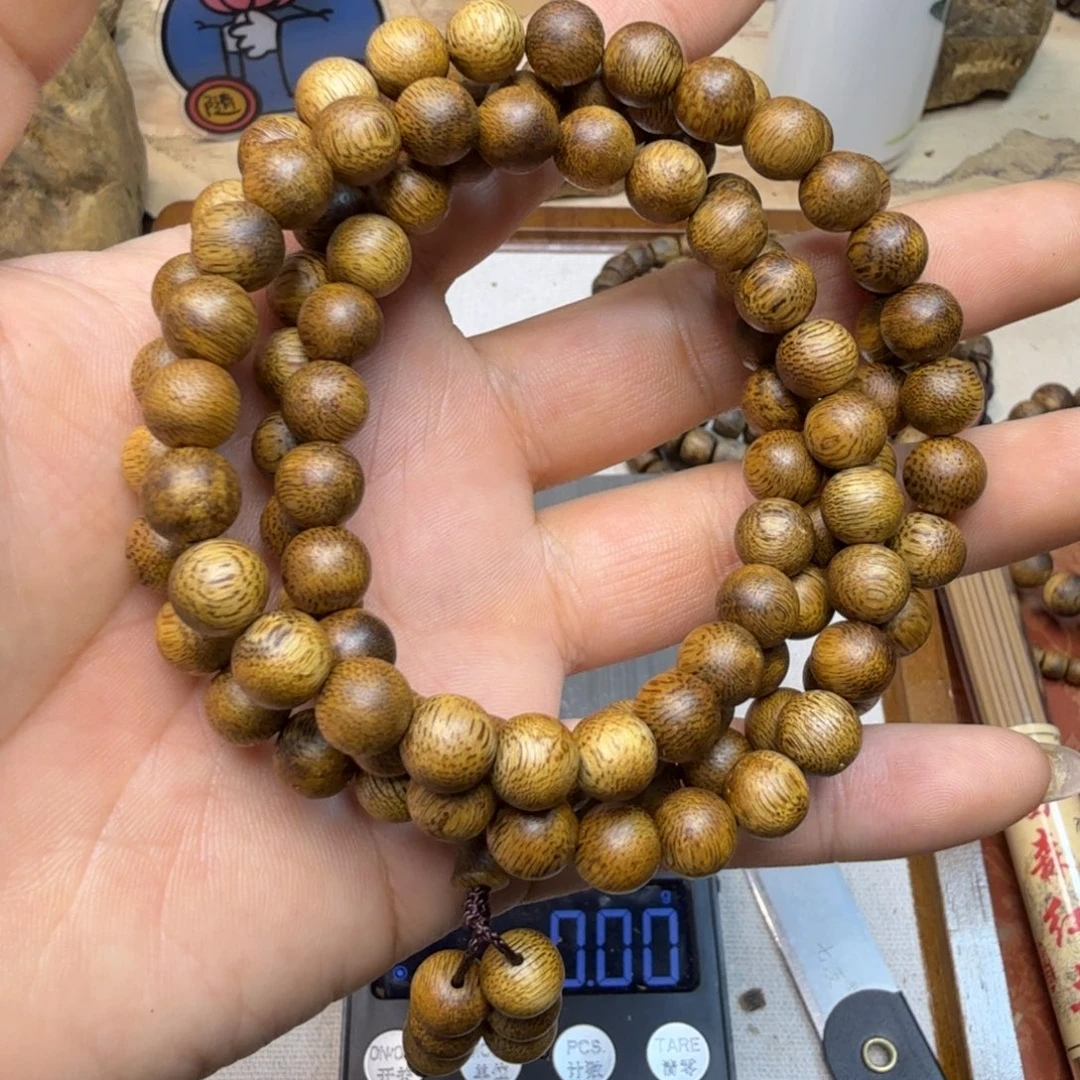 沉香沉香碎屑清货！乌身圆叶08圆珠多圈20克多样性发一条