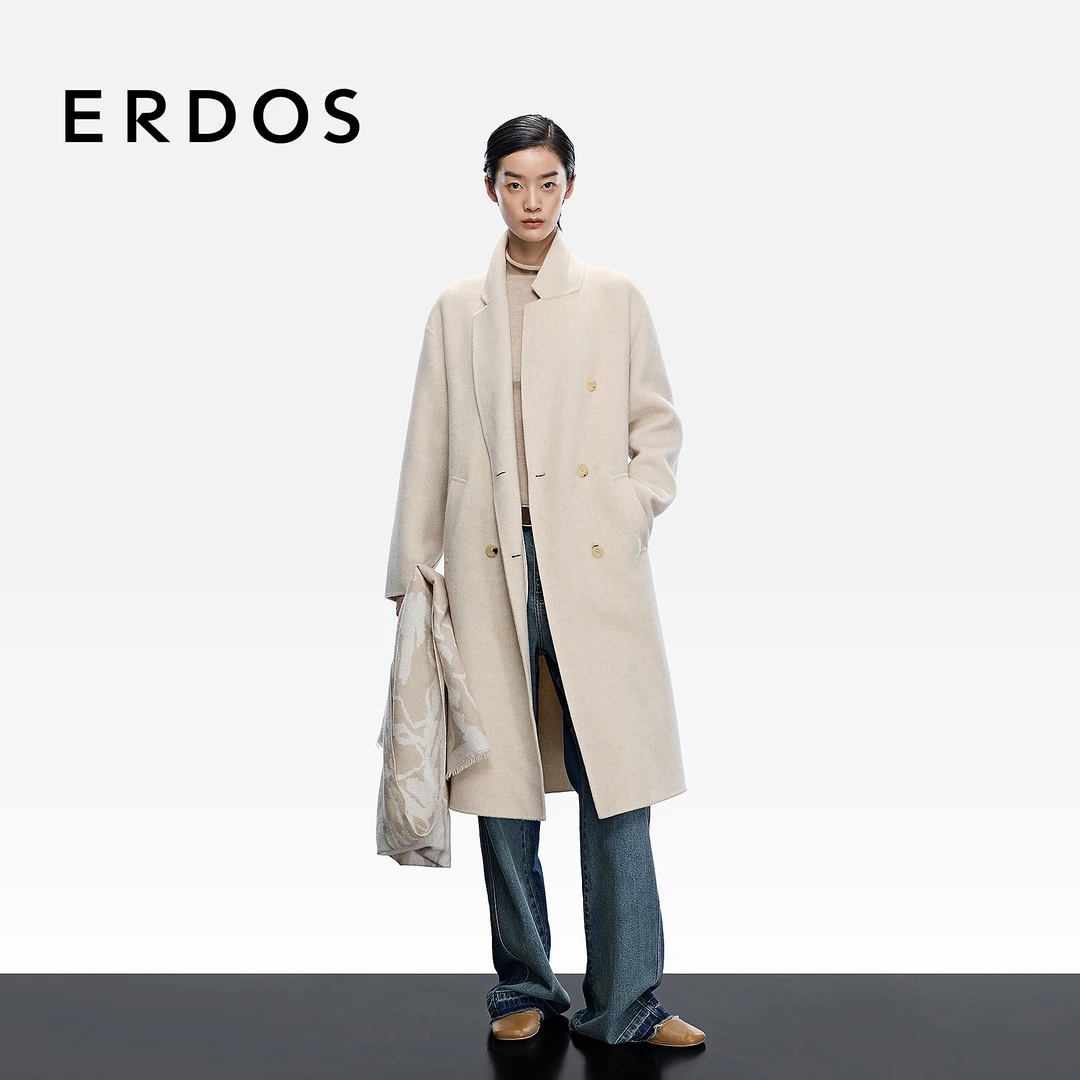 【善系列】ERDOS 无染色可追溯初绒羊绒大衣【初雪】