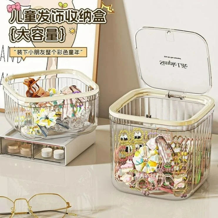 宝藏小众糖果桌面垃圾桶发箍头绳收纳筒萌粒手办桌面收纳展示盒