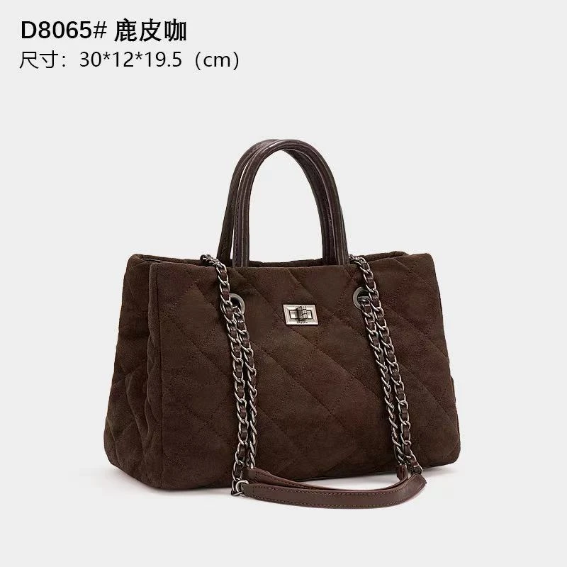【南沙瑞熙】ZT-D8065-鹿皮咖-轻奢小众设计感时尚百搭女士包