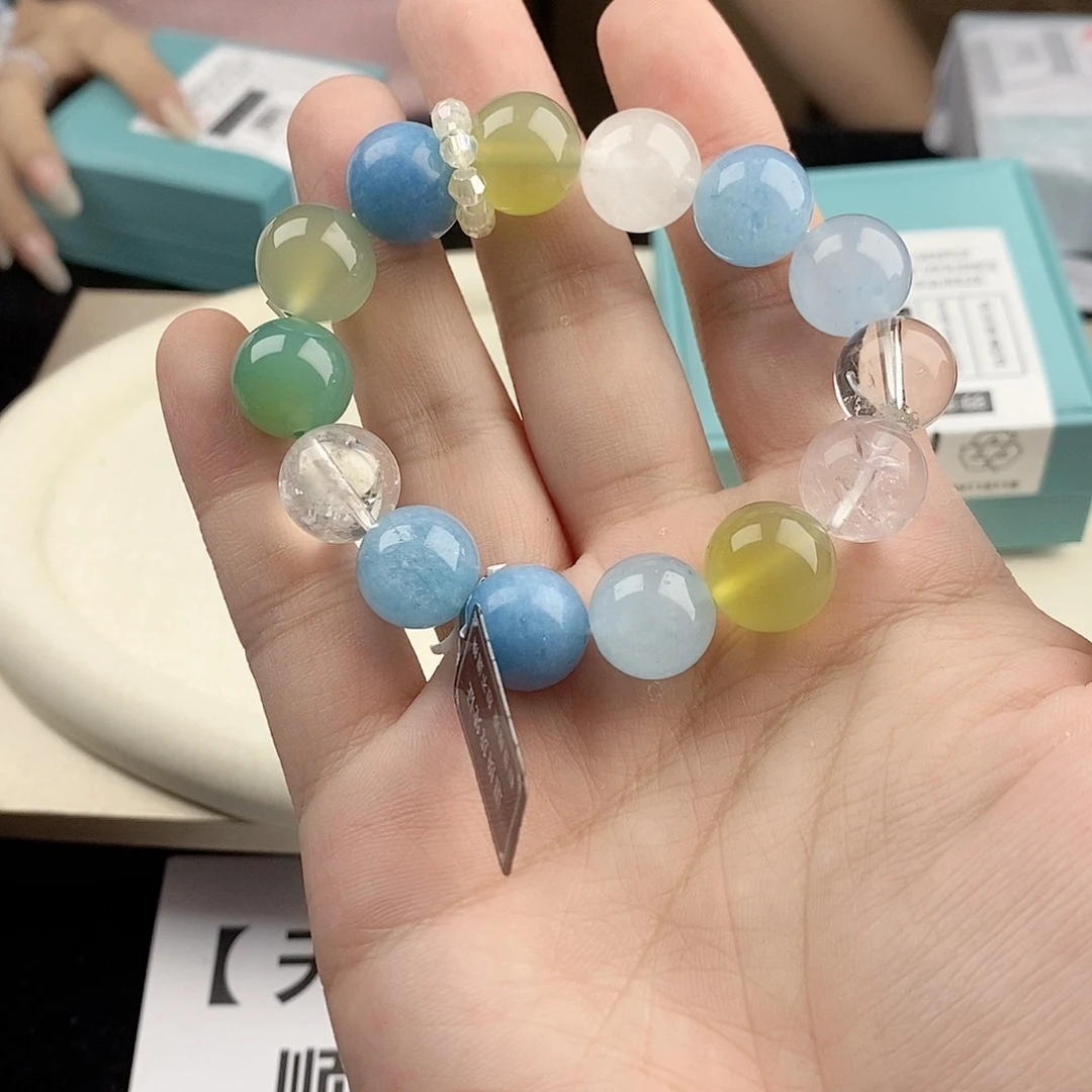 银S925镀金镶嵌手链水晶