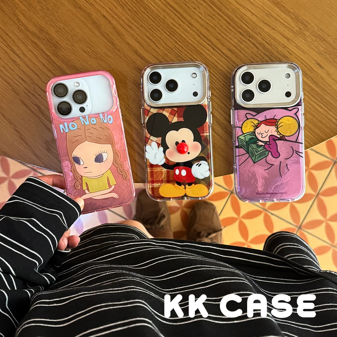 适用苹果17手机壳iPhone16/15promax奈良美智招手米奇卡通保护套