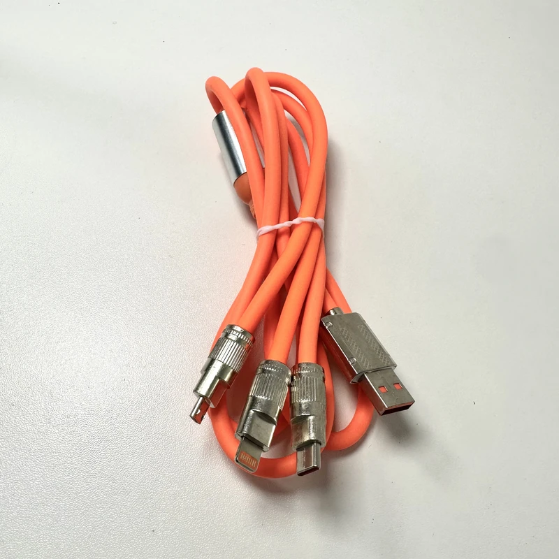 一拖三数据线通用车载充电安卓锌合金