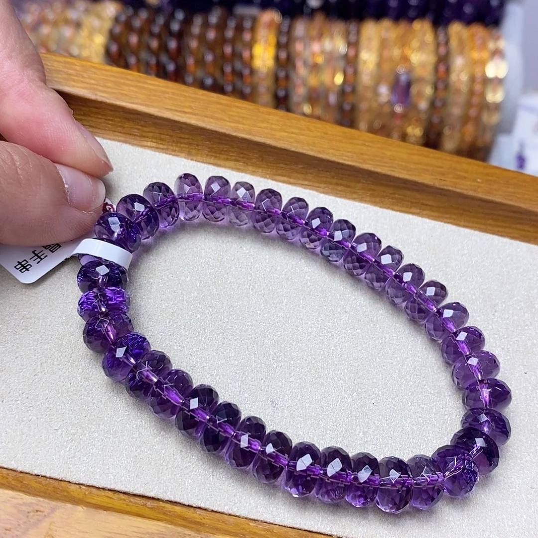 紫晶珠宝半成品未镶嵌算盘9mm