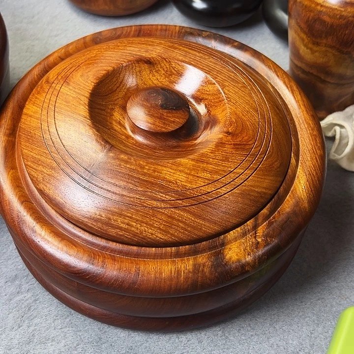 黄花梨/降香黄檀期*缅甸花梨木罐子一个