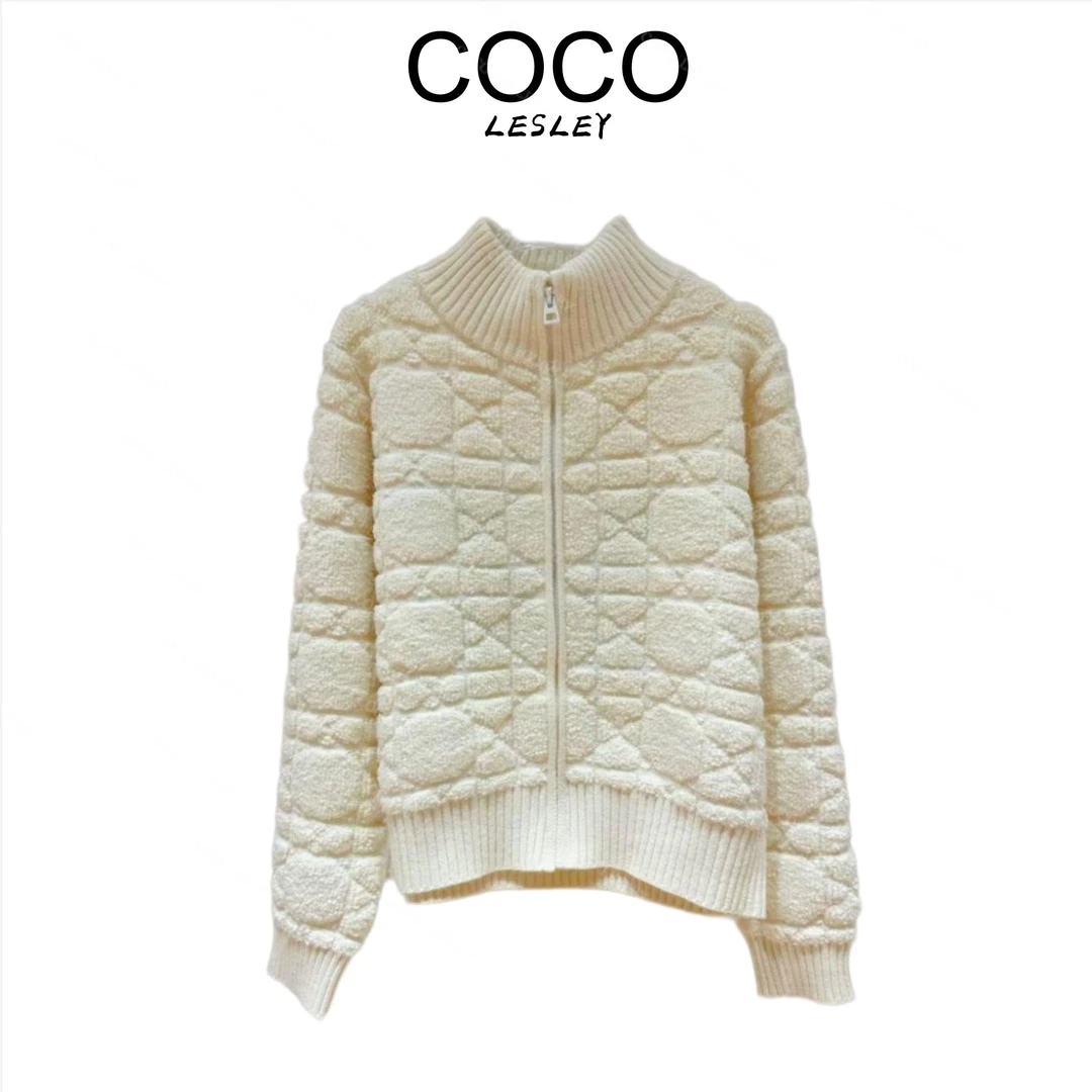 【COCO LESLEY 】五角星针织开衫立领毛衣1124