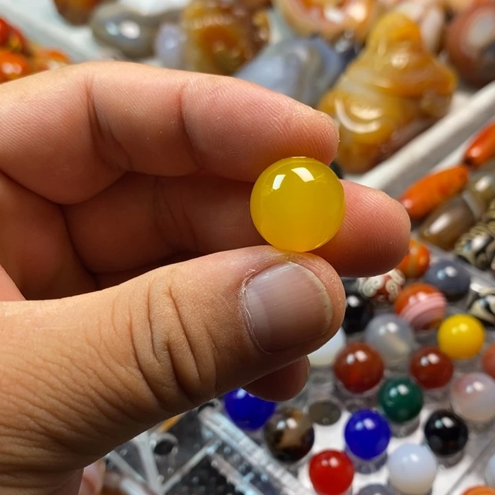 玛瑙/玉髓未镶嵌珠宝半成品15➕黄