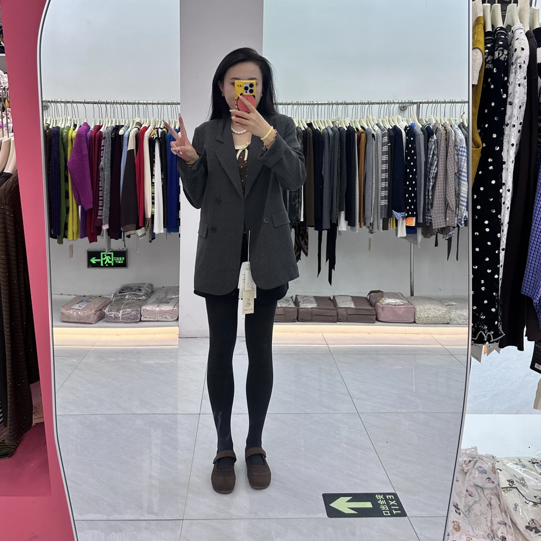 竖条纹打底袜裤压力显瘦