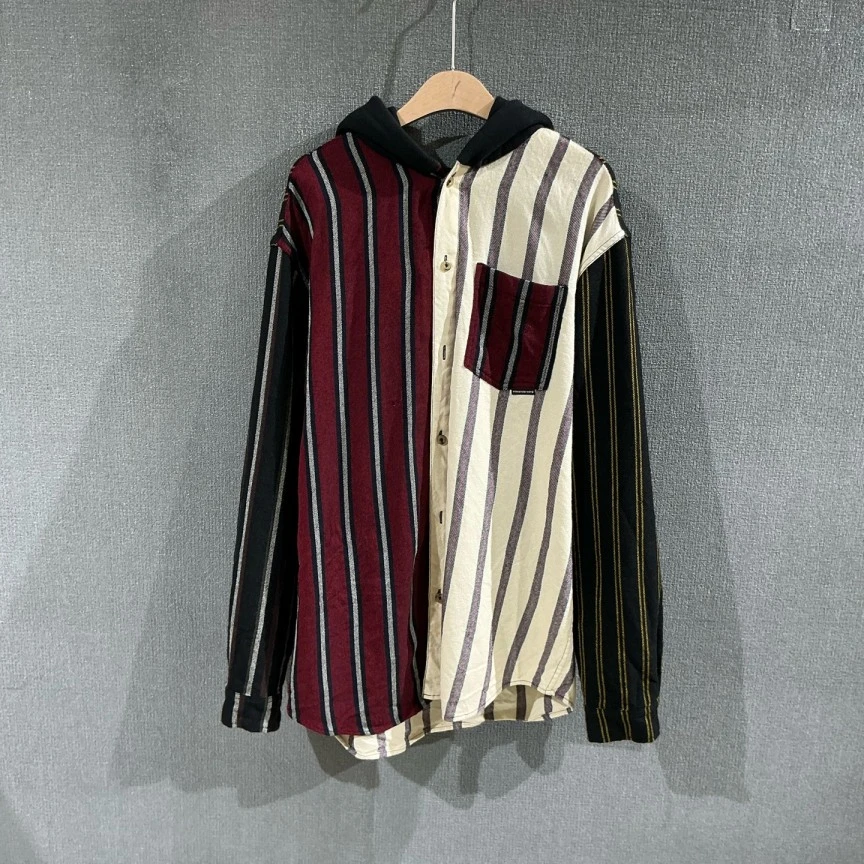 95新 ALEXANDER WANG 亚历山大王（pm）条纹拼接连帽衬衫 M码/9782