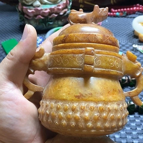 瓷片瓷器紫砂壶摆件