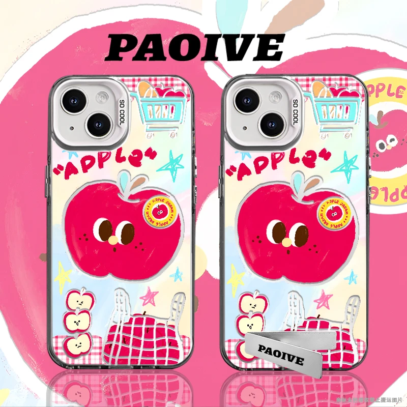 适用苹果华为vivo一加iPhone小米三星苹果防摔彩银手机壳