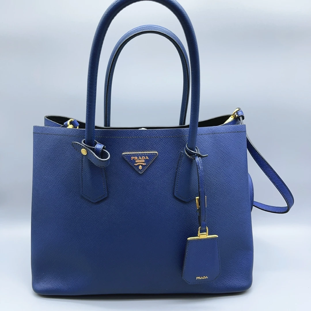 95新 Prada/普拉达  蓝色手提包 1627 4629