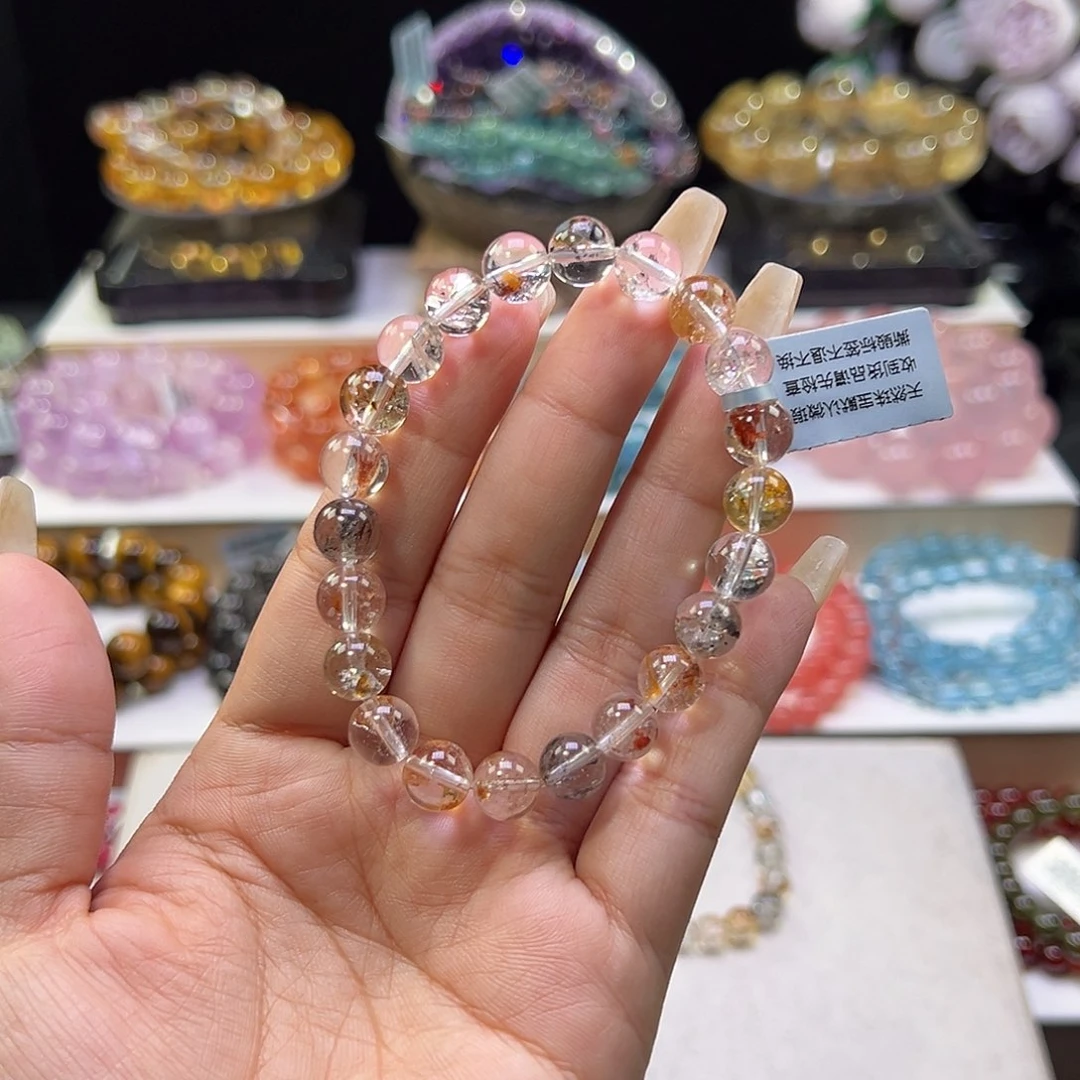 水晶珠宝半成品未镶嵌*️**锦鲤闪灵8.3m m