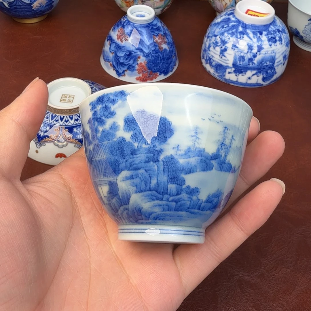 杯凌****?防拍现代景德镇全手工全手绘茶具