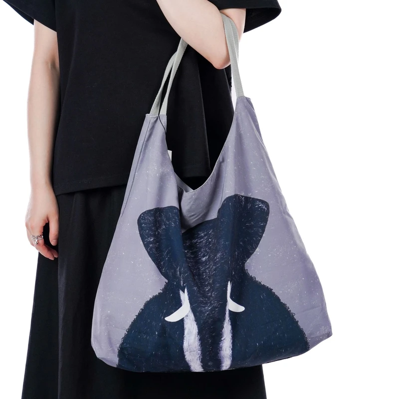 无则艺【冰丝月牙包】大象这家的布包很艺术冰丝月牙亲肤夏季时尚