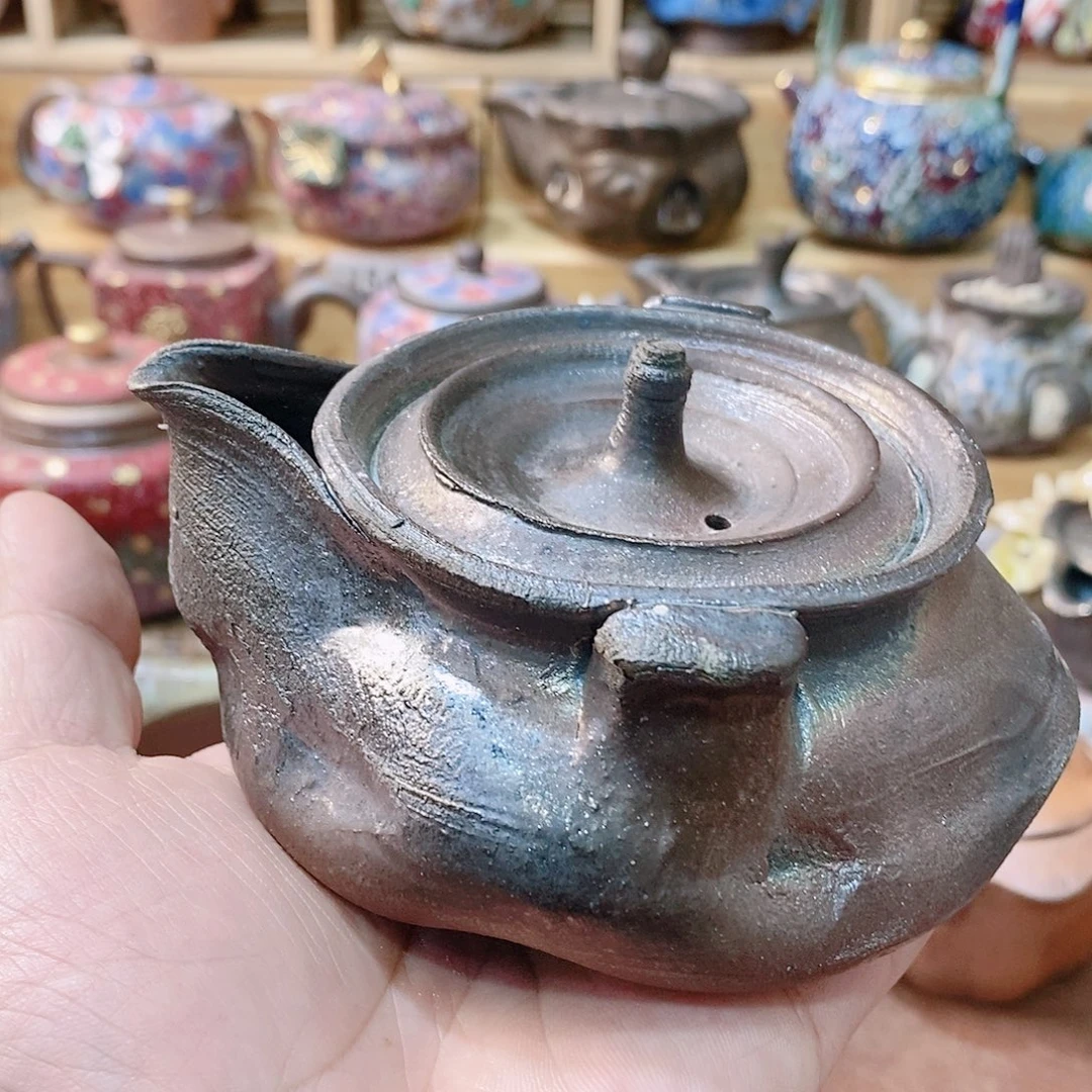 粗陶志野柴烧茶具