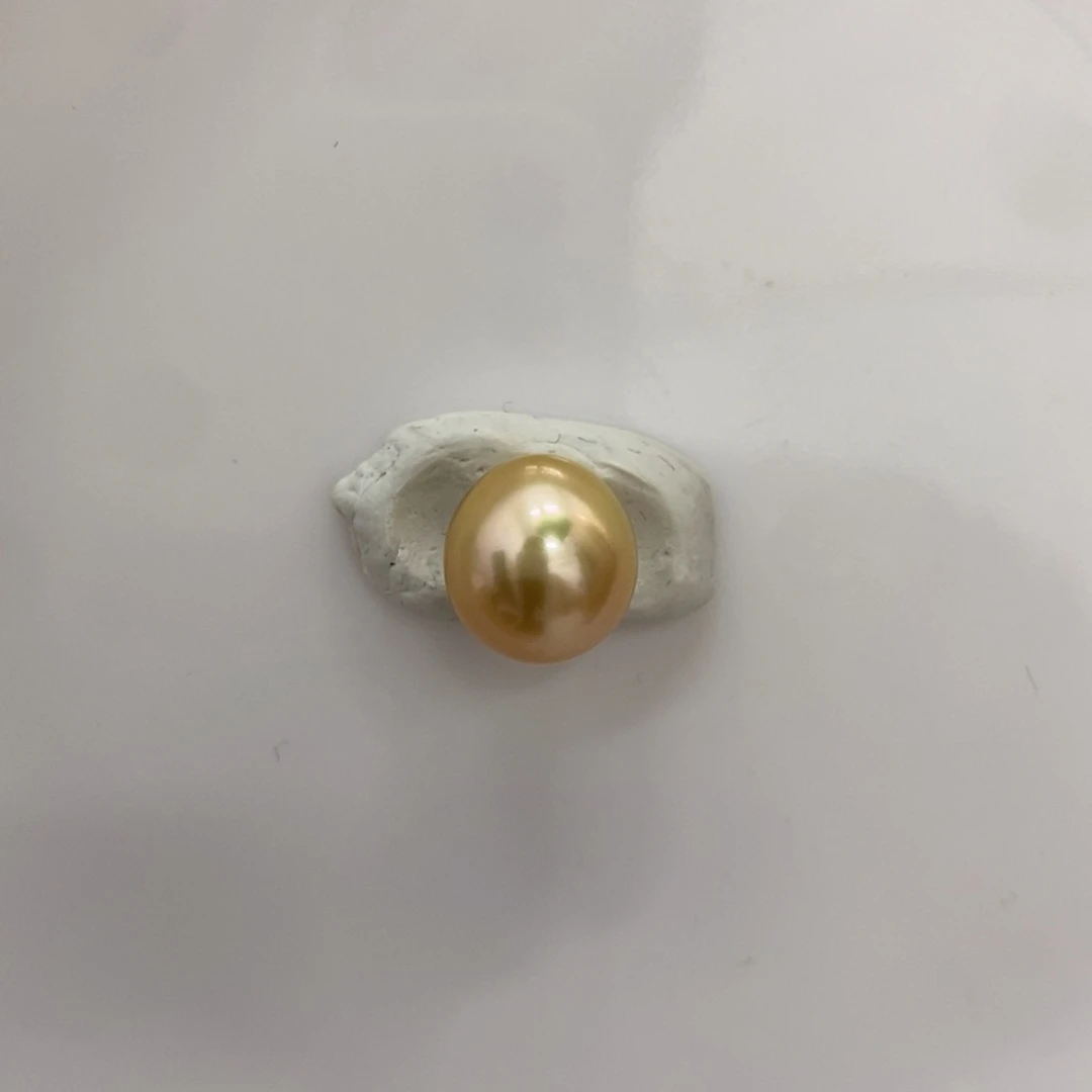 海水珍珠裸珠彩金11.8mm