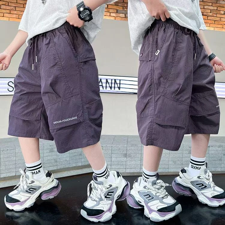 夏季休闲男童男短裤休闲裤裤子中裤嬉皮部落风儿童洋气五分裤