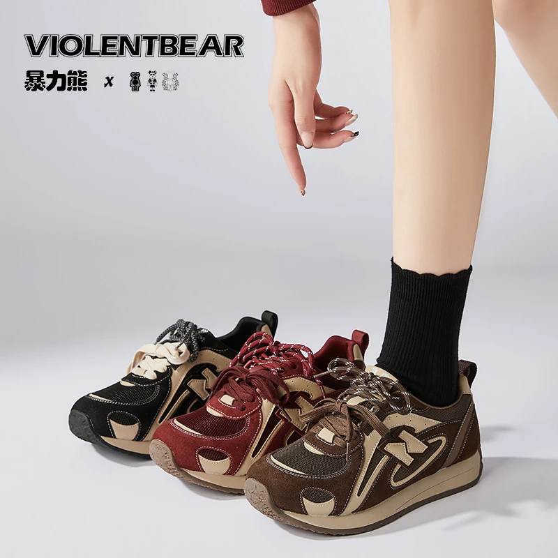 Violentbear/暴力熊秋季新款德训鞋女2025软底百搭休闲鞋 5605