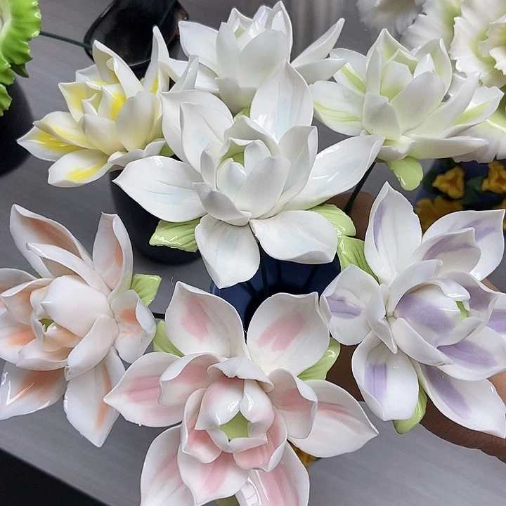 陶瓷纯手工捏花设计