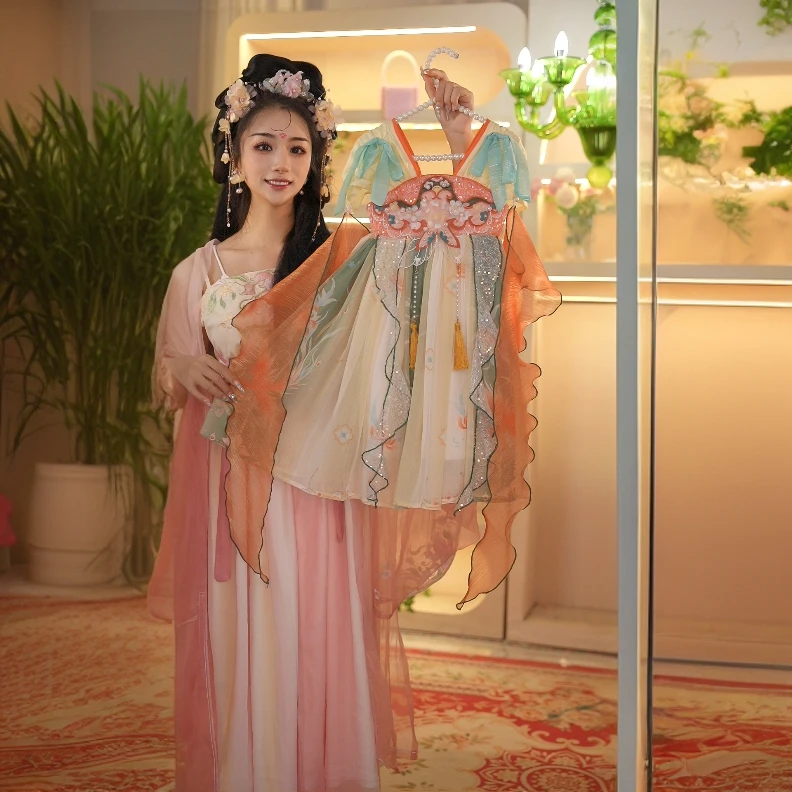 海宁1【纸鸢逸梦】2025新款女童国风仙气中国风夏季汉服2533