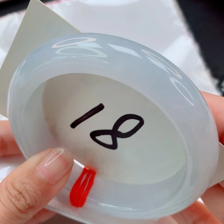 翡翠未镶嵌手镯白月光轮胎