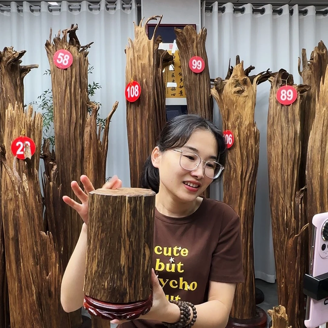 沉香碎屑沉香沉香原料摆件工艺品一百以上带底坐