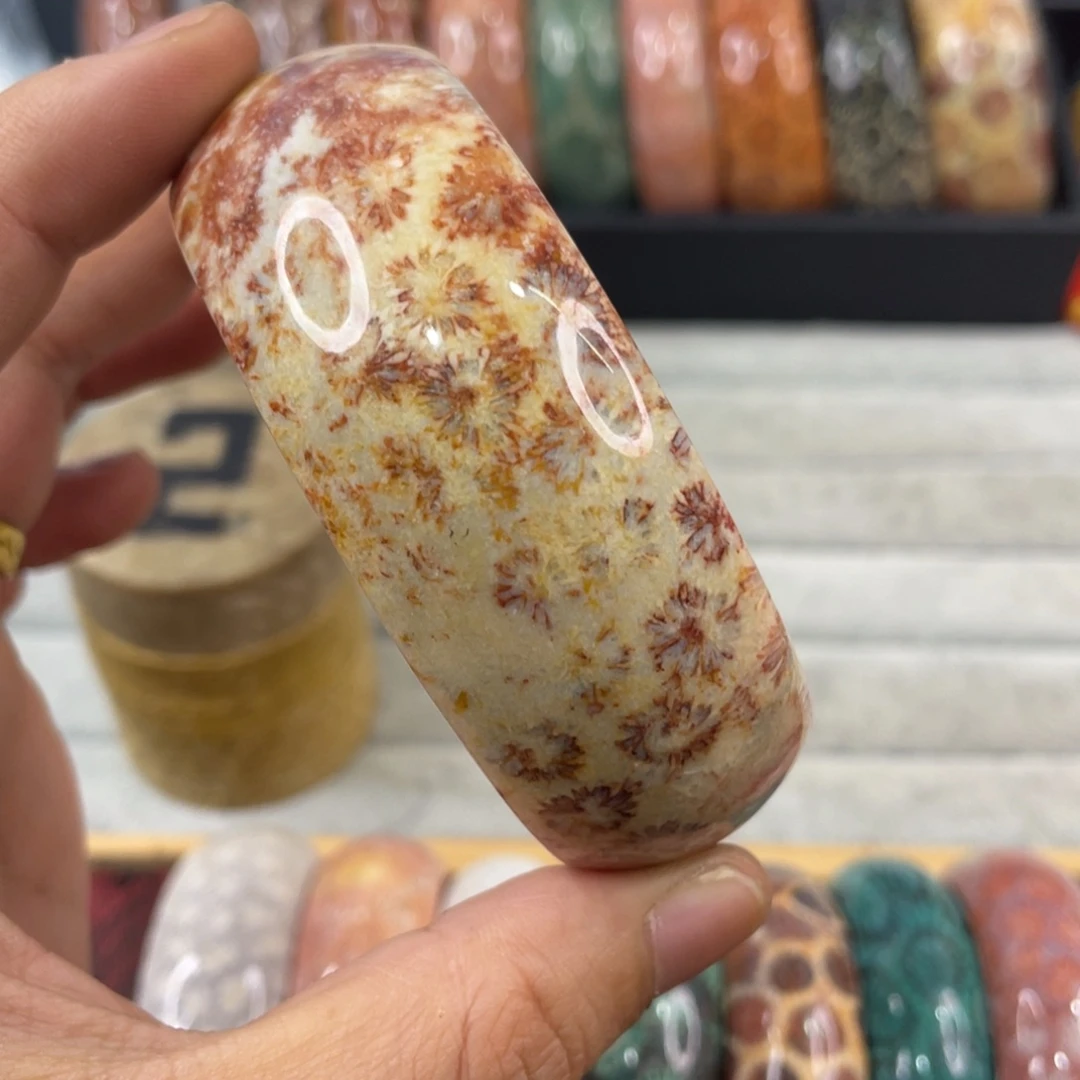 未镶嵌手镯硅化玉