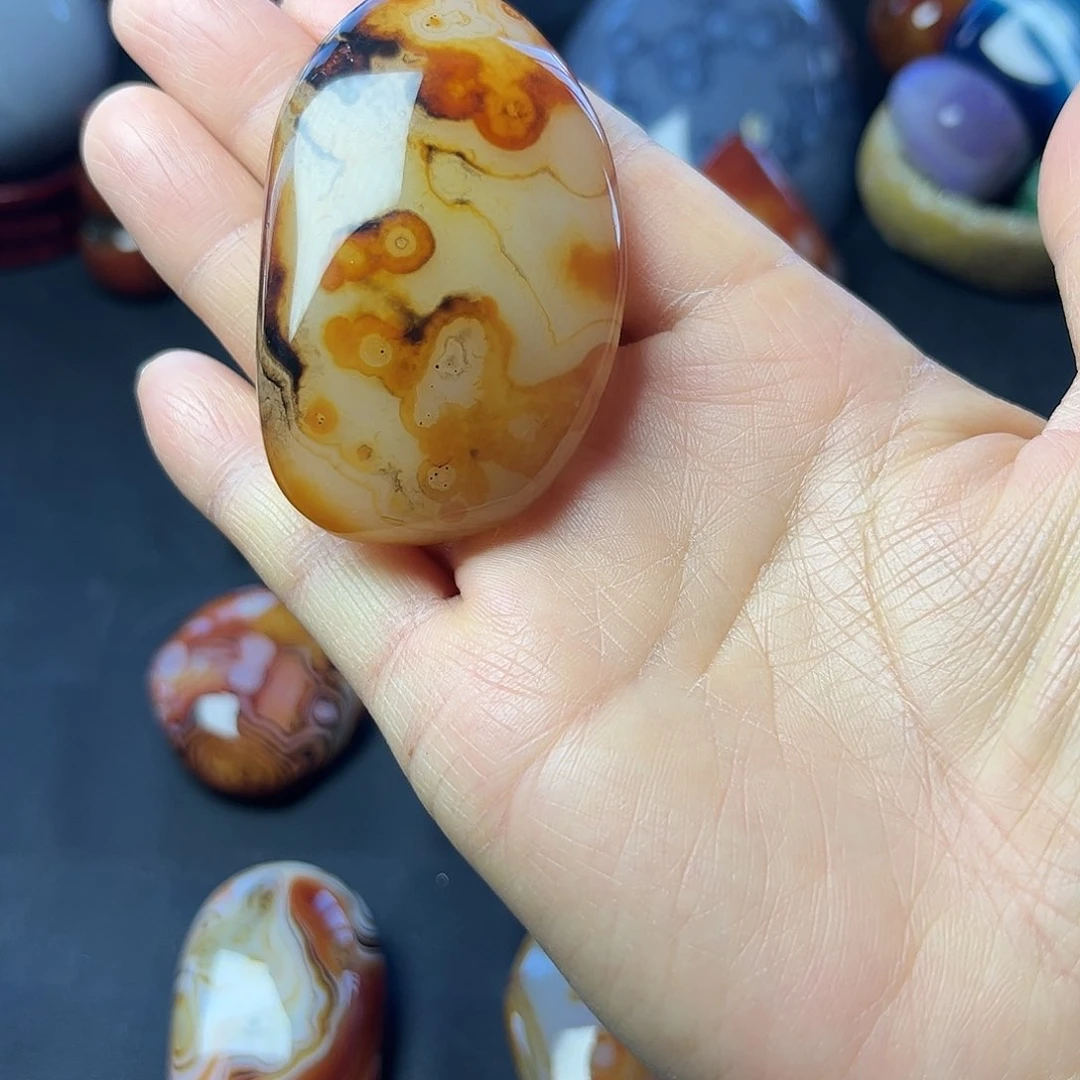 玛瑙/玉髓珠宝奇石未镶嵌夜*