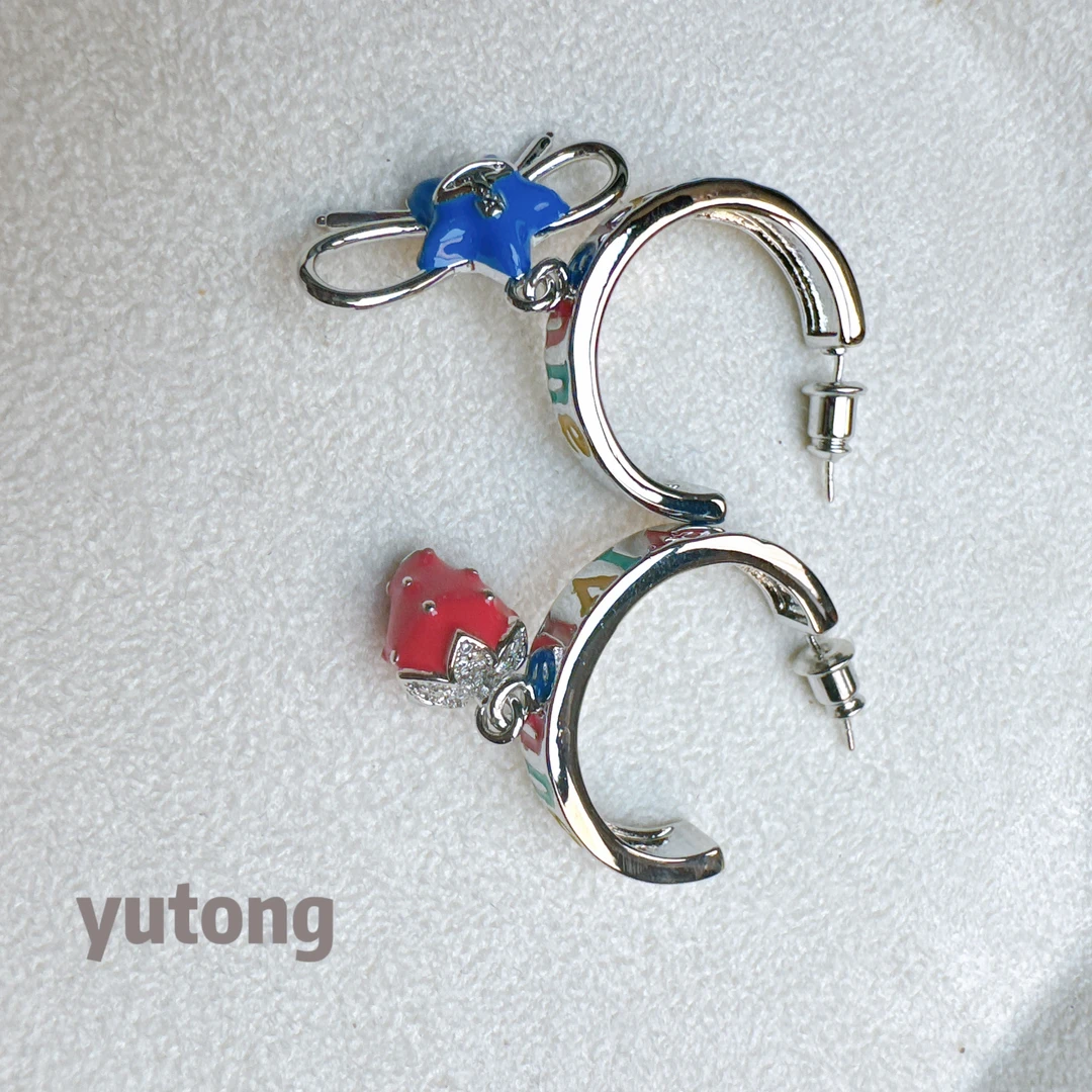 铜合金锆石耳饰 【雨桐轻奢饰品】设计款耳环CC00992