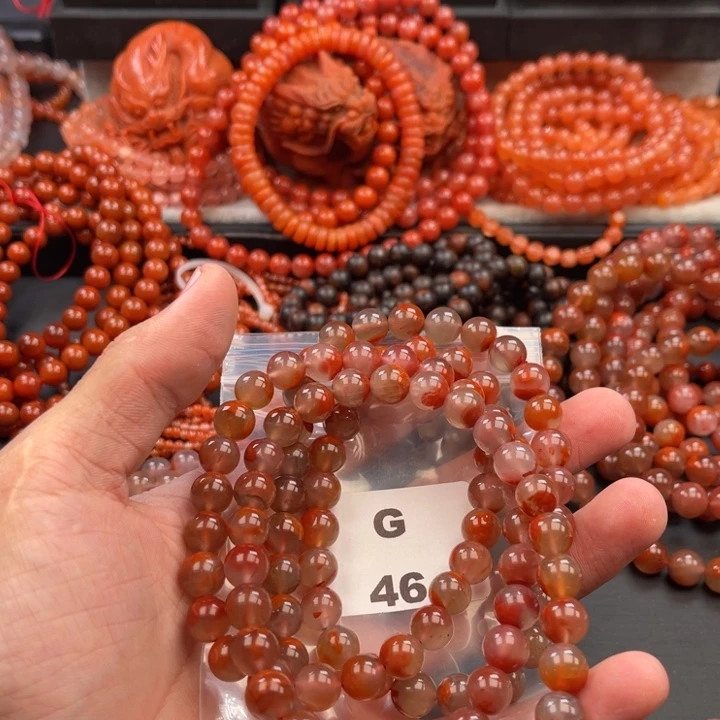 L****南红玛瑙未镶嵌多样性发货默认微瑕称重9mm114克