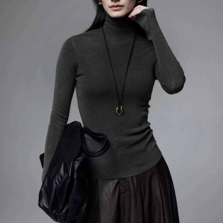 CHUCHU 紫红色黑色灰色毛衫 XMZH5470