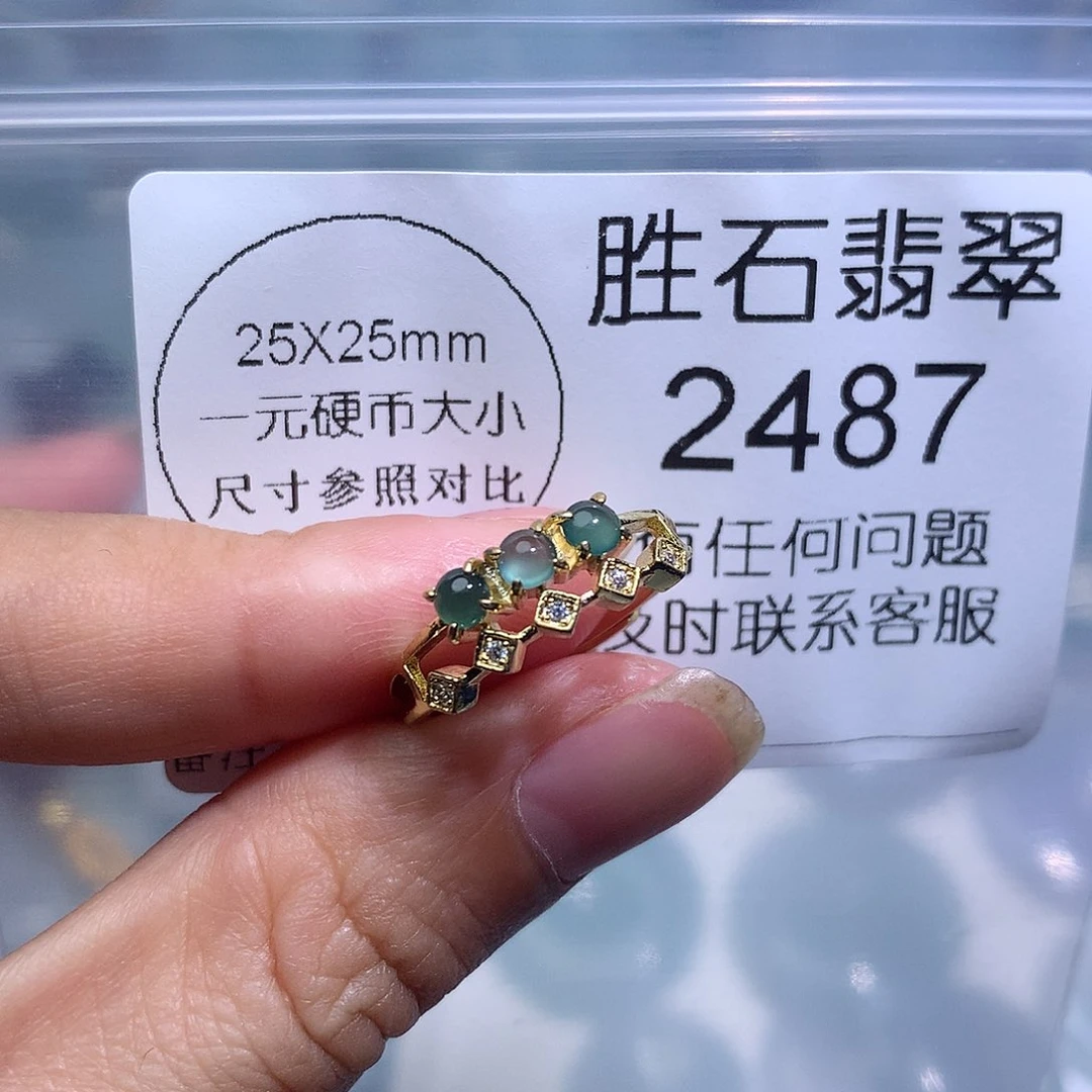 翡翠未镶嵌颈饰2487。