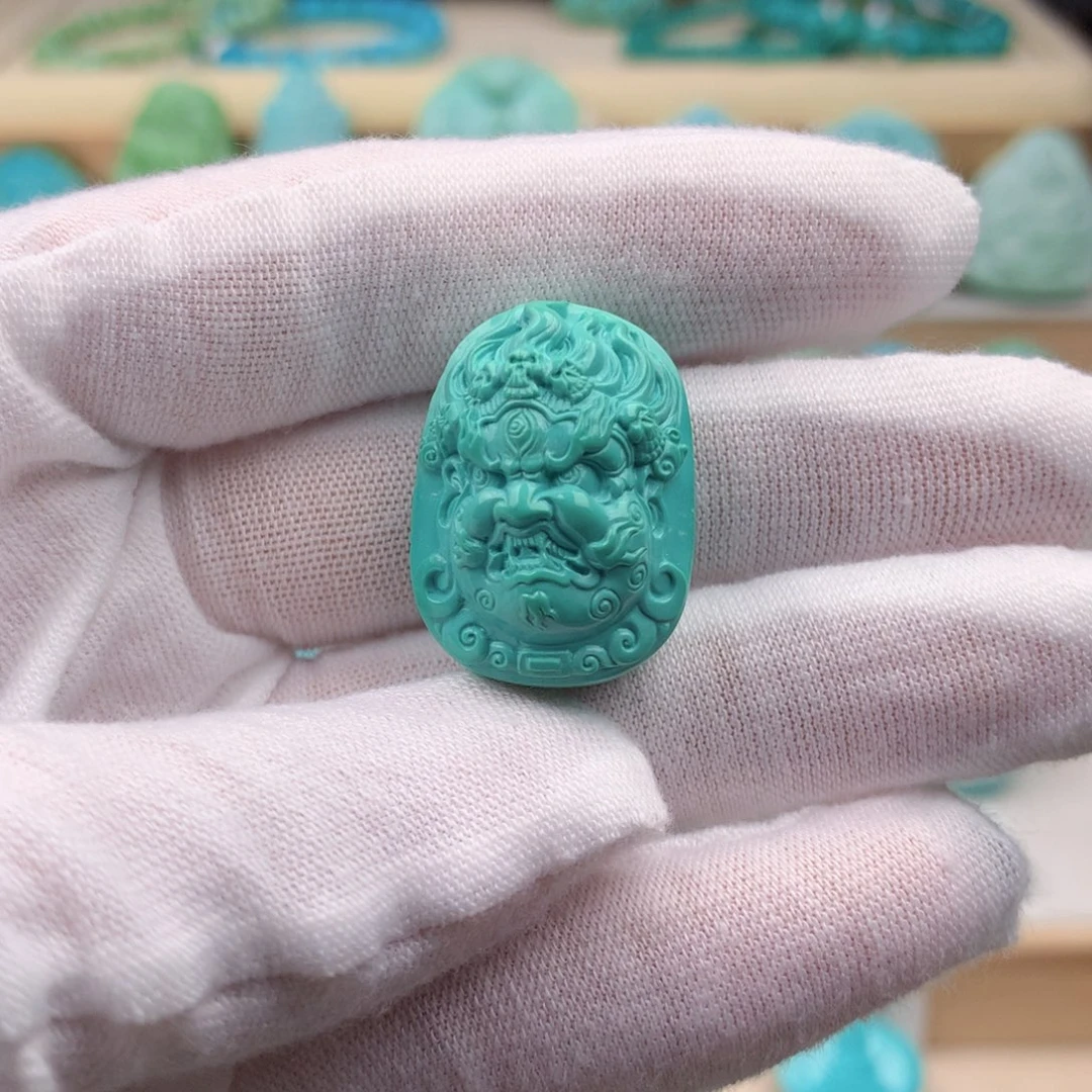 未镶嵌绿松石珠宝奇石19mm