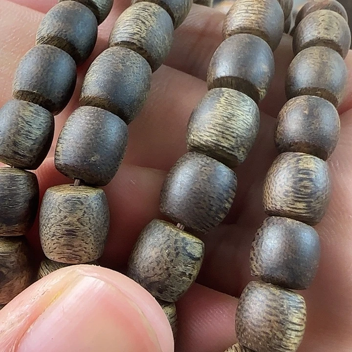 沉香碎屑沉香029卡8单圈鼓珠