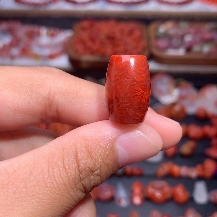 未镶嵌南红南红玛瑙桶珠