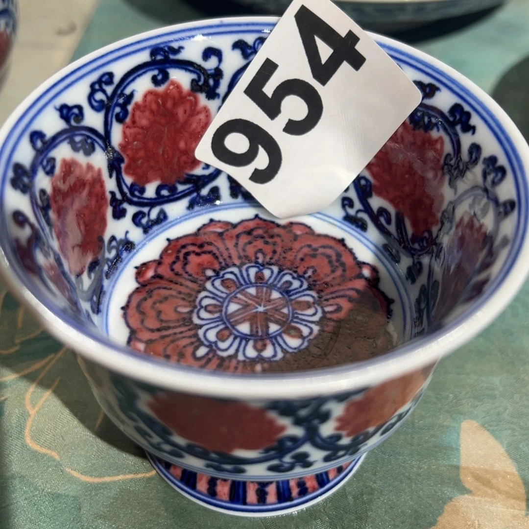 杯你*你青花釉里红原矿