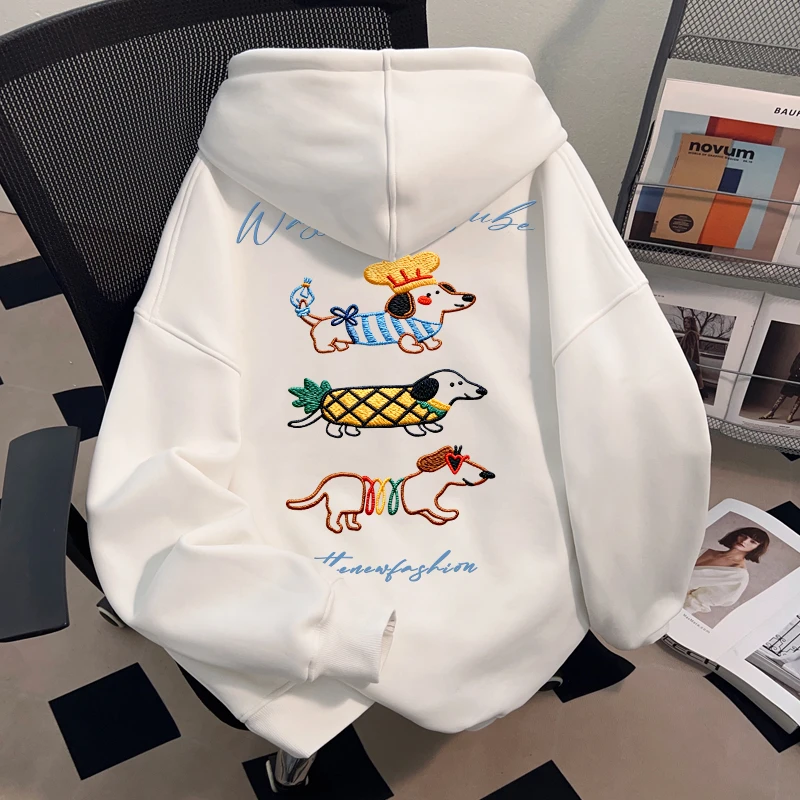 WASSUP HSUBE设计感小众ins连帽卫衣青少年潮流百搭chic宽松上衣