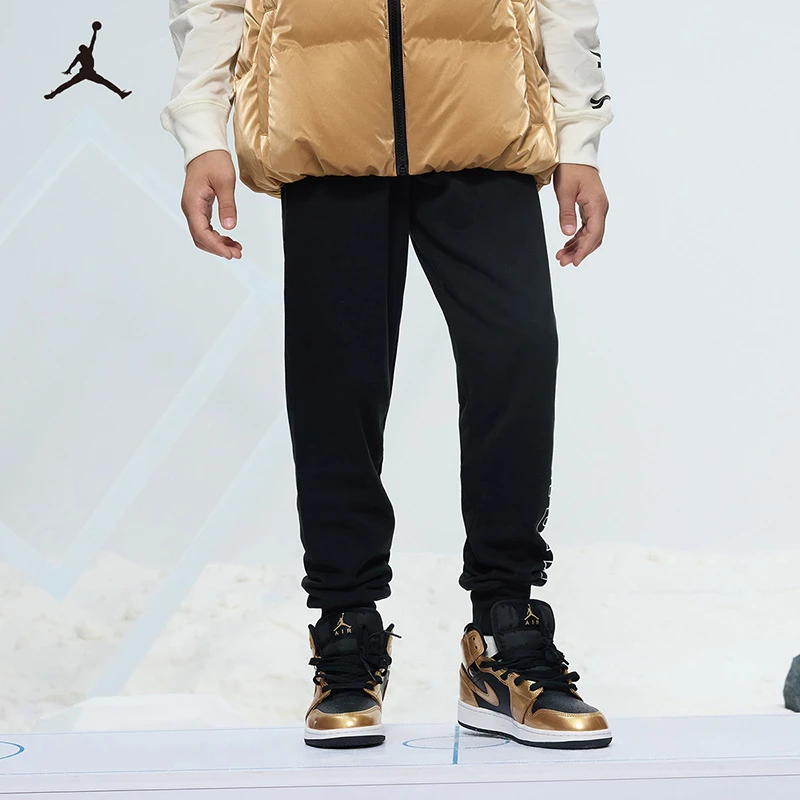 AIRJORDAN秋冬休闲运动童装长裤男童加绒休闲长裤B031