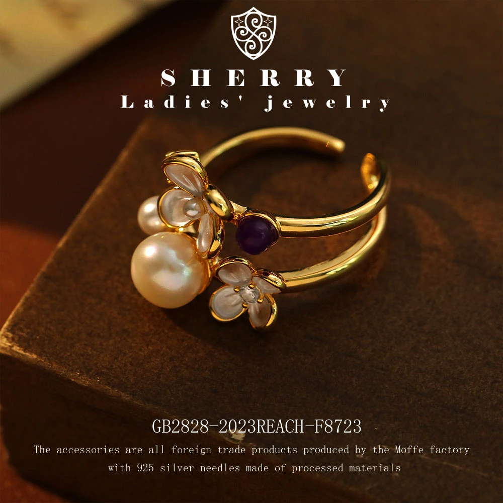 铜合金戒指 橙画设计师款花束戒指-C-F8723